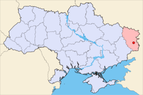 Poziția localității Lugansk