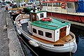 Packet boat Hjortø in the harbour of Svendborg, Denmark