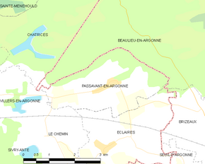 Poziția localității Passavant-en-Argonne