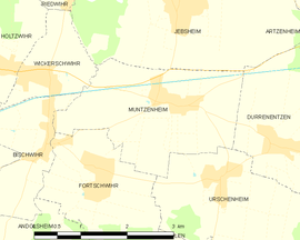 Mapa obce Muntzenheim
