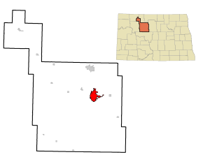 Minot i Ward County och North Dakota