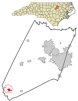 Location in Nash County and the state of North Carolina.