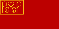 1918年至1937年俄罗斯苏维埃共和国及俄罗斯苏维埃联邦社会主义共和国的国旗（比例为1:2）