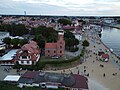 Ustka; latarnia morska- widok z lotu ptaka