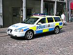 Svensk Volvo V70 polisbil.