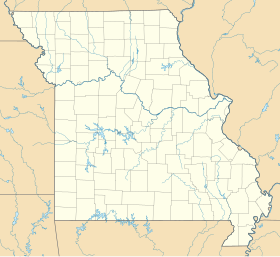 Map showing the location of Bennett Spring State Park