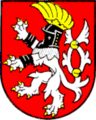 Wappen von Ústí nad Labem mit Stechhelm