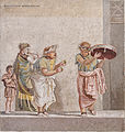 I "Musici Vaganti" mosaico proveniente da Pompei, esposto al MAN