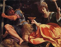 Aleksanteri ja Thais. Ludovico Carraccin maalaus, 1611.