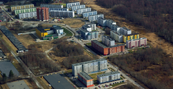 Aerial view of the central part of Astangu.