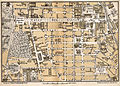 Alte Karte von 1885 mit Regierungsviertel