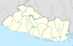 Mapa konturowa Salwadoru, na dole po prawej znajduje się punkt z opisem „Conchagua”