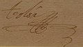 Manuel Tolsá, signature