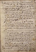 Galileo Galilei (1564 - 1642) - A di 7 di Gennaio 1610 Giove - Manuscript of observations of Jupiter and its satellites, January 1610.jpg