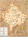 Topographic map of Republic of Kosovo