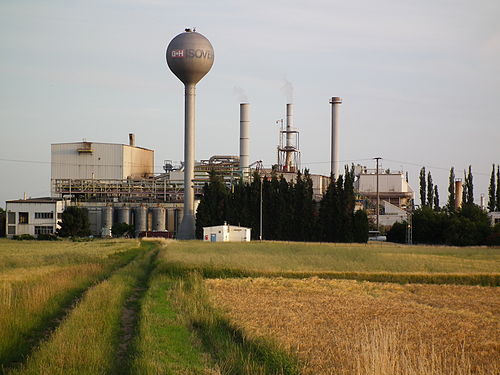 Saint-Gobain G+H Isover in 2012, west of town