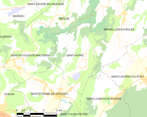 Poziția localității Saint-Aupre