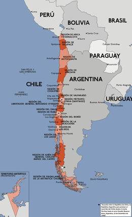 Administratiewe kaart van Chili