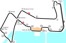 Layout of the Marina Bay Street Circuit