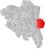 Trysil markert med rødt på fylkeskartet