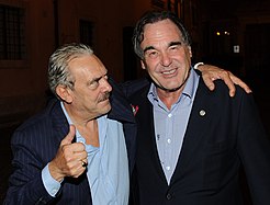 Rino Barillari (à gauche) et Oliver Stone (à droite).