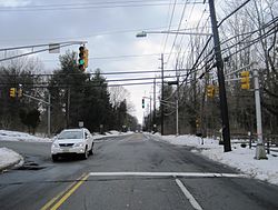 Rosedale as seen from southbound Carter Road (CR 569)