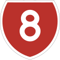 State Highway 8 marker