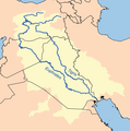 Image 57Map showing the Tigris and Euphrates Rivers (from History of gardening)