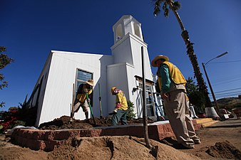 Volunteers help with renovation, April 2012.