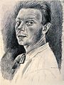 Q24074493 zelfportret door Henk Henriët in 1942 (Tekening: Henk Henriët) geboren op 12 juli 1903 overleden op 3 mei 1945