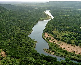 Brazos River nedenfor Possum Kingdom Lake (Palo Pinto County, Texas)