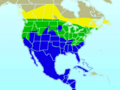 Cedar Waxwing range map.