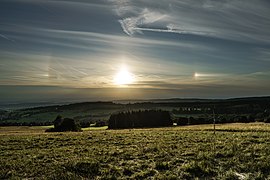 Sun with Sun dogs at Hoherodskopf / Germany - July 15, 2017