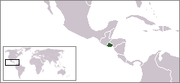 Locator map for El Salvador