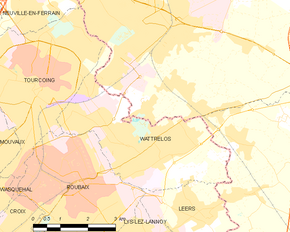 Poziția localității Wattrelos