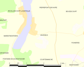Mapa obce Gratibus