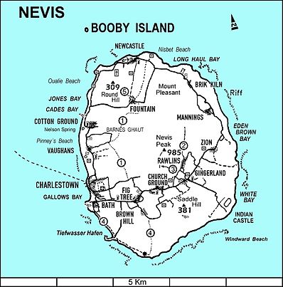 Map of Nevis