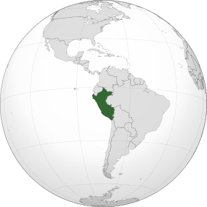 Kart over Republikken Peru