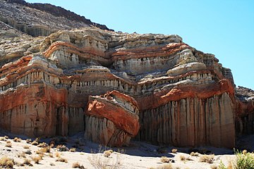 A prominent rock formation near the park entrance.