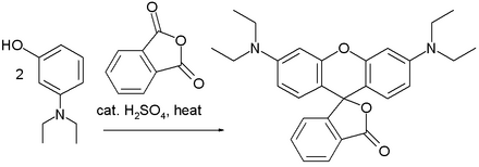 Synthese von Rhodamin B