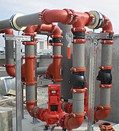 Large pipes connected with clamps