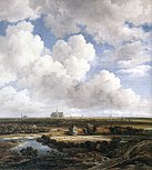 Gezicht op Haarlem met bleekvelden, Ruisdael