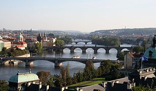 Les ponts sur la Vltava à Prague.
