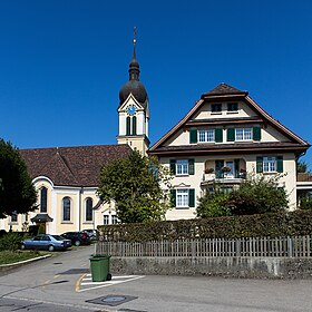 Schongau Pfarrkirche und Pfarrhaus