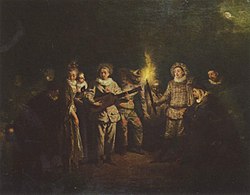 Antoine Watteau, Italská komedie, po 1716 (?),