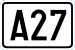 Cartouche signalétique représentant l'A27