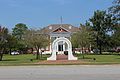 Brewton-Parker College doorway, flagpole