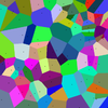Diagramme de Voronoï coloré.