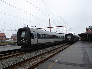 DSB IR4 34, IR4 2134 and IC3 94, IC3 5094 at Esbjerg Station.