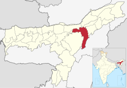 आसाम (भारत) को नक्सामा गोलाघाट जिल्लाको अवस्ठितीको अवस्थिति